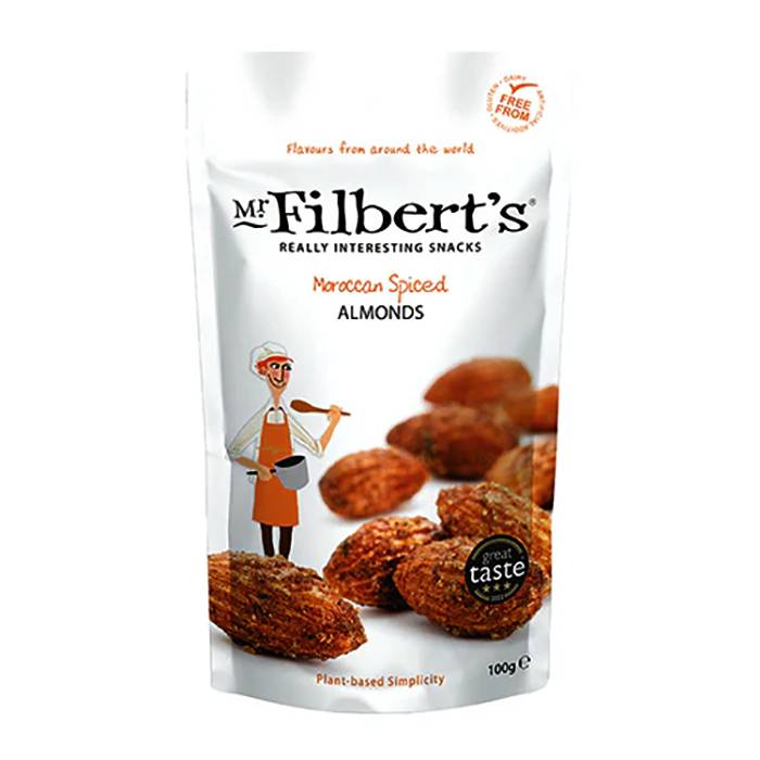 Mr Filberts - Moroccan Spiced Almonds, 100g - Pack of 12