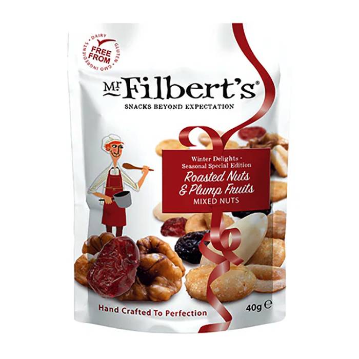 Mr Filberts - Roasted Nuts & Plump Fruits Mixed Nuts, 40g - Pack of 20