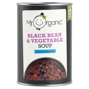 Mr Organic - Black Bean and Vegetable Soup, 400g | Pack of 6