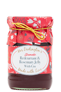 Mrs Darlington's - Redcurrant & Rosemary Jelly + Gin, 212g | Pack of 6