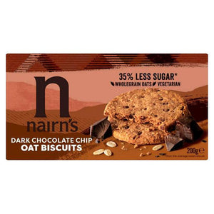 Nairn's - Dark Chocolate Chip Oat Biscuits, 200g | Pack of 8