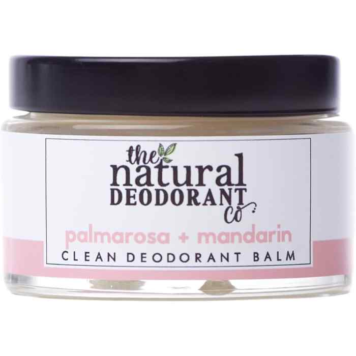 Natural Deo Co - Clean Deodorant Balm Palmarosa + Mandarin, 55g