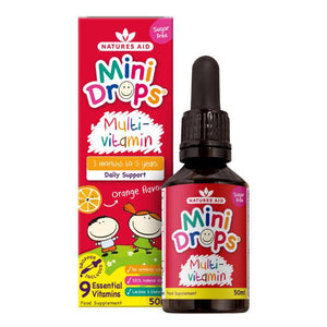 Natures Aid - Mini Drops Multi Vitamins for Children, 50ml