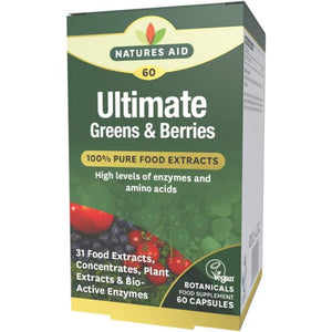 Natures Aid - Ultimate Greens & Berries, 60 Capsules