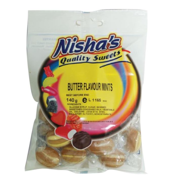 Nisha - Butter Mints, 120g  Pack of 12