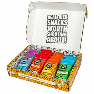 Noisy Snacks - Healthy Snack Gift Box Chickpea & Broad Beans Gift Hamper Taster Kit, 12 Bars