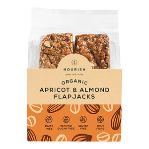 Nourish - Grow, Cook, Enjoy - Organic Almond & Apricot Flapjacks 2x45g, 90g | Pack of 18