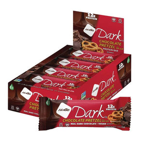 NuGo - Dark Chocolate Pretzel Bar, 50g | Pack of 12