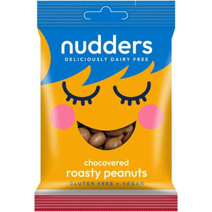 Nudders Fabulous Free From Factory - Chocovered Roasty Peanuts, 65g | Pack of 12