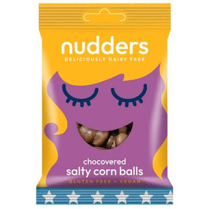 Nudders Fabulous Free From Factory - Chocovered Salty Corn Balls, 55g | Pack of 12