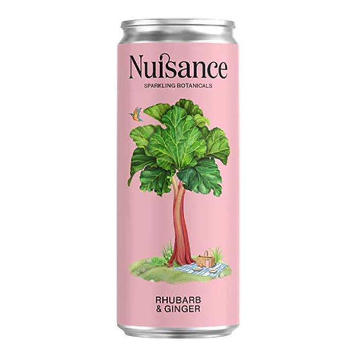 Nuisance Drinks - Sparkling Drink Cans Rhubarb & Ginger, 250ml - Pack of 12