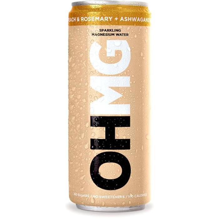 OHMG - Fruit Flavoured Sparkling Water Peach Rosemary Ashwagandha, 330ml