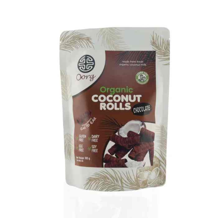 OORG - Organic Coconut Rolls Chocolate, 100g