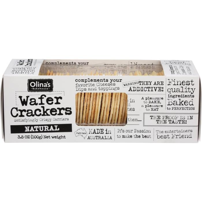 Olinas Bakehouse - Natural Wafer Crackers, 100g  Pack of 12