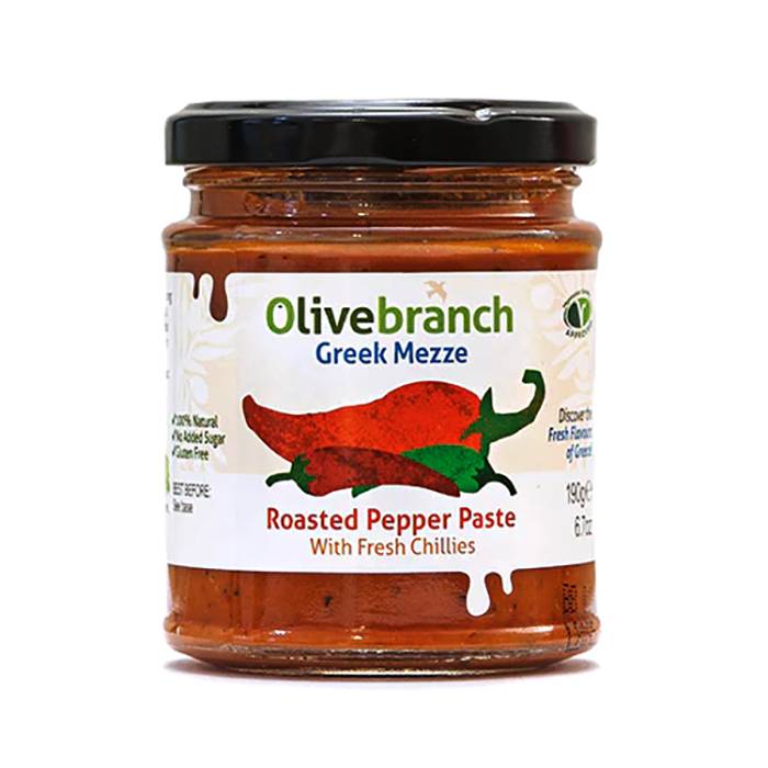 Olive Branch - Red Pepper Mezze Paste, 190g - Pack of 6