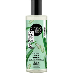 Organic Shop - Calming Face Tonic For All Skin Types Avocado and Aloe, 150ml