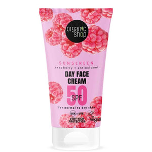 Organic Shop - Sunscreen Day Face Cream 50SPF, 50ml | Multiple Options