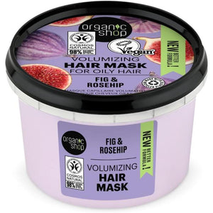 Organic Shop - Volumizing Hair Mask for Oily Hair Fig and Rosehip, 250ml