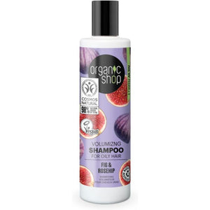 Organic Shop - Volumizing Shampoo for Oily Hair Fig and Rosehip, 280ml