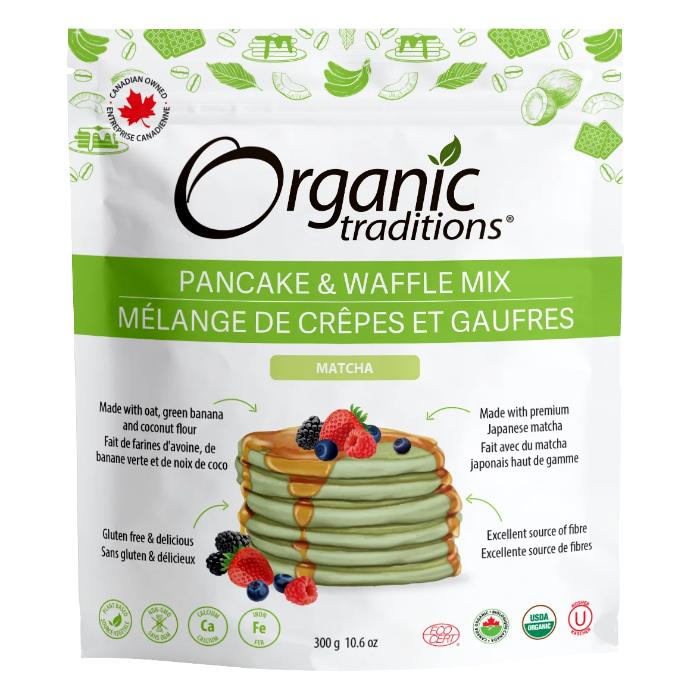 Organic Traditions - Organic Pancake and Waffle Mix Matcha, 300g