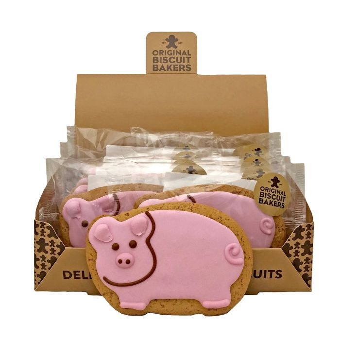 Original Biscuit Bakers - Deluxe Pig Iced Gingerbread Shapes, 12g  Pack of 12