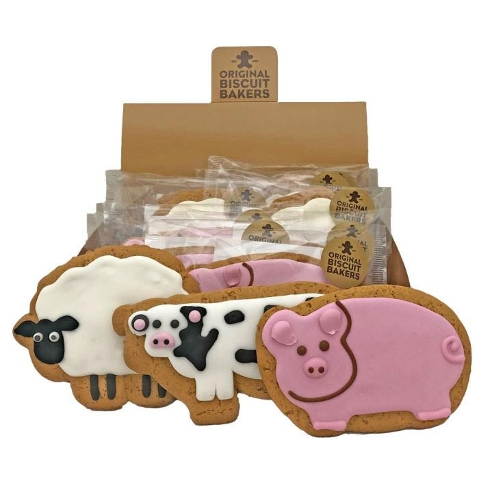 Original Biscuit Bakers - Far m Iced Gingerbread Shapes, 12g  Pack of 12