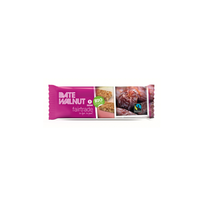 Oxfam Fair Trade - Organic Date Walnut Bar, 40g  Pack of 28