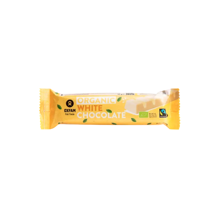 Oxfam Fair Trade - Organic White Chocolate, 42g  Pack of 24