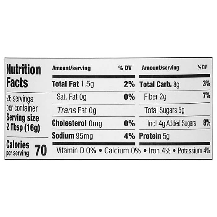 PBfit - Chocolate Peanut Butter Powder, 425g - Back