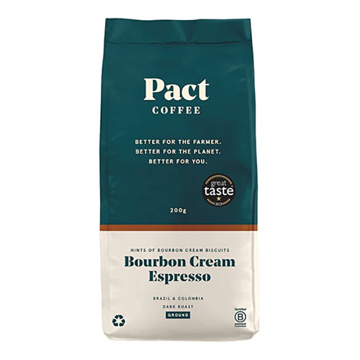 Pact Coffee - Pact Bourbon Cream Espresso Ground, 200g - Pack of 6