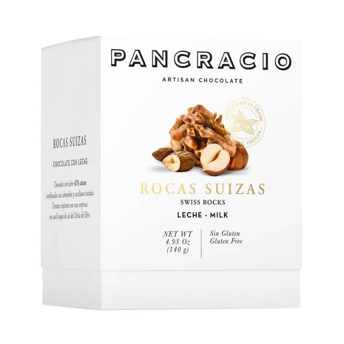 Pancracio Chocolate - Milk Swiss Nuts Clusters Gift Boxes Chocolate, 140g  Pack of 8 