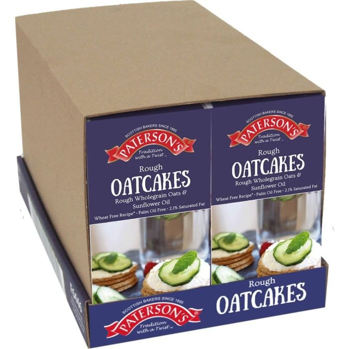 Paterson - Rough Oatcakes, 250g  Pack of 8