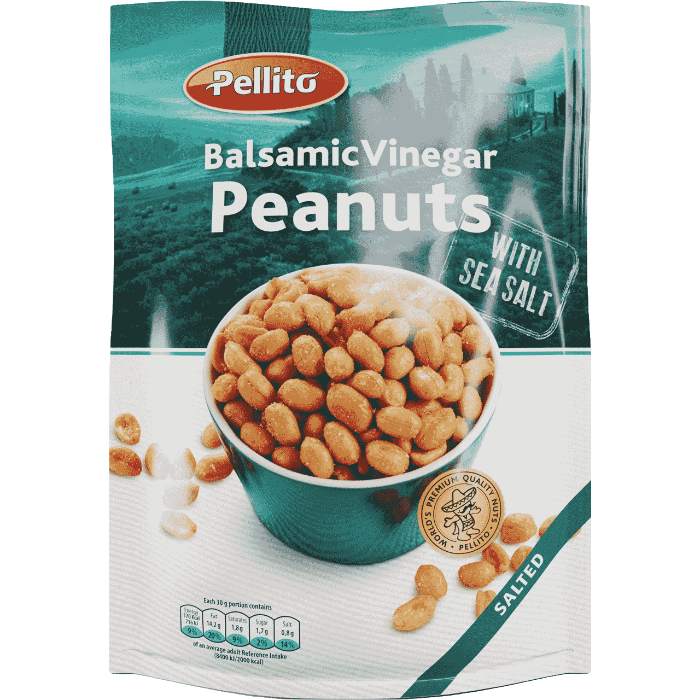 Pellito - Balsamic Vinegar Peanuts, 150g - Pack of 14