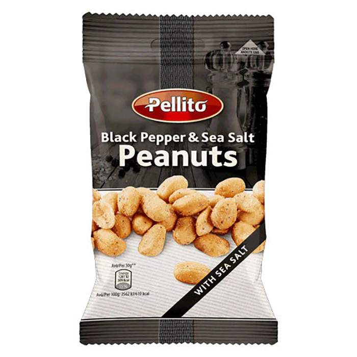 Pellito - Peanuts Salt & Black Pepper, 50g - Pack of 30