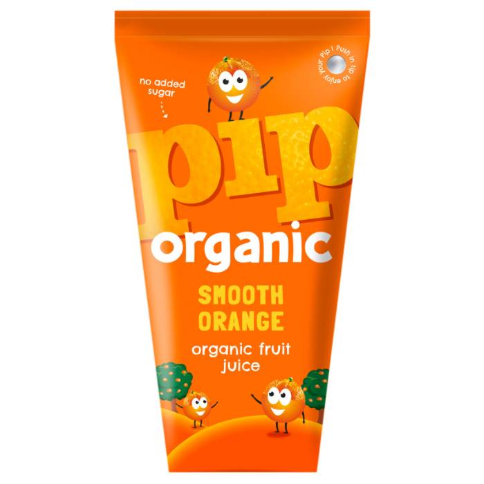 Pip Organic - Smooth Orange Fruit Juice, 180ml  Pack of 24