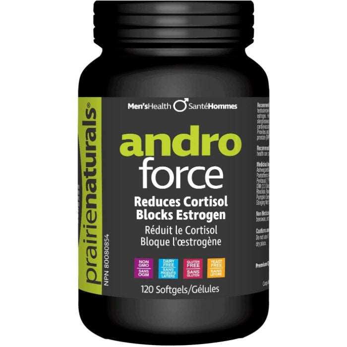 Prairie - Andro Force Reduces Cortisol Blocks Estrogen, 120 Softgels