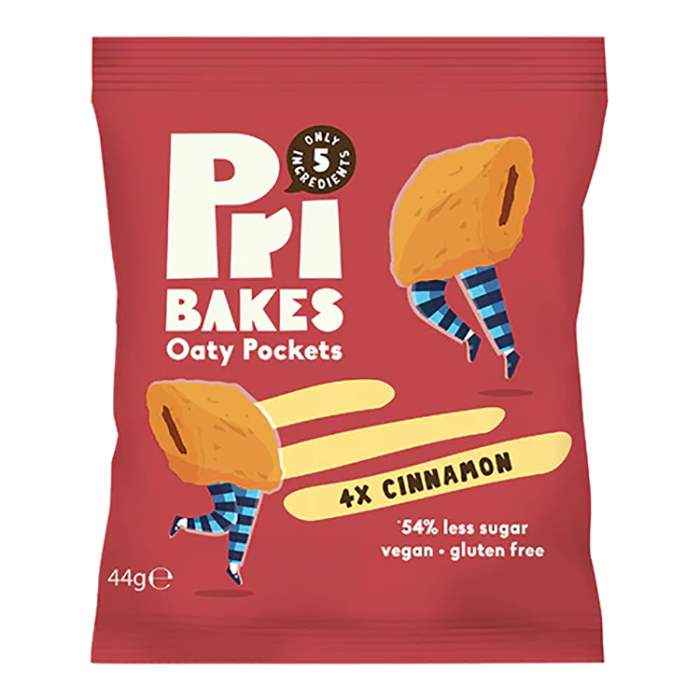 Pri Bakes - Oaty Pockets, Cinnamon, 44g  Pack of 12