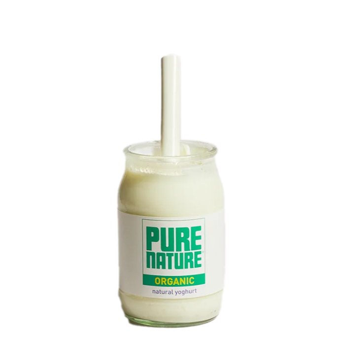 Pure Nature - Organic Full Fat Yoghurt Natural, 150g  Pack of 8