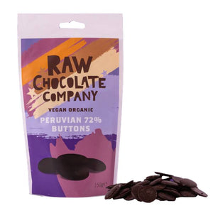 Raw Chocolate Company - Peruvian 72% Buttons, 150g