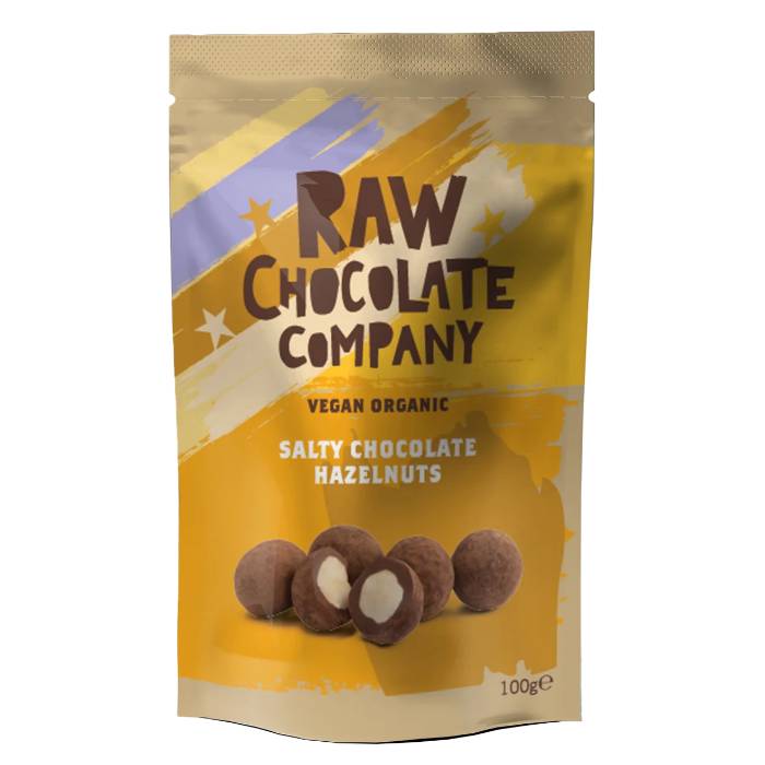 Raw Chocolate Co - Salty Chocolate Hazelnuts, 100g