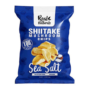 Real Naturals - Shiitake Mushroom Chips, 80g - Pack of 12 | Multiple Flavours