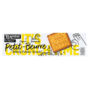 Realfoods - Organic Petit Beurre Butter Biscuits, 150g | Pack of 12