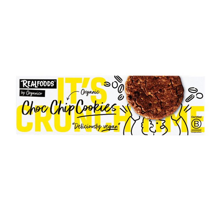 Realfoods - Organic Vegan Choc Chip Biscuits, 110g  Pack of 10