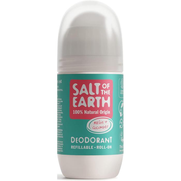 Salt Of The Earth - Refillable Roll On Deodorant Melon & Cucumber, 75ml