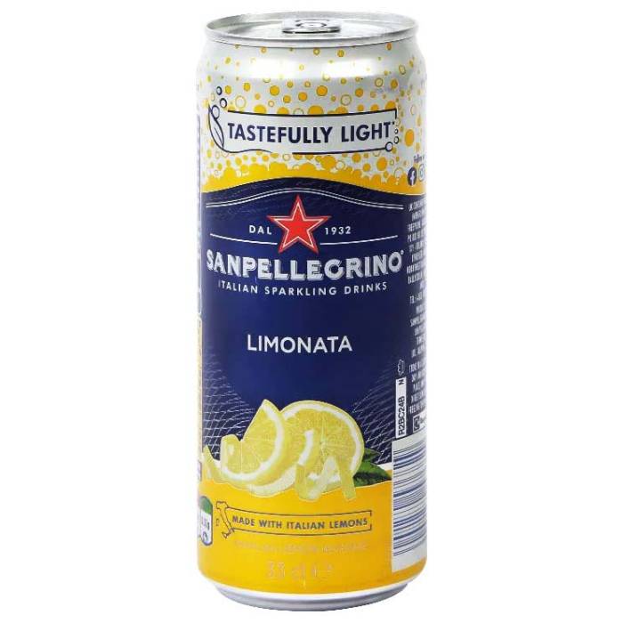 San Pellegrino - Lemon (Limonata) Can, 330ml  Pack of 12