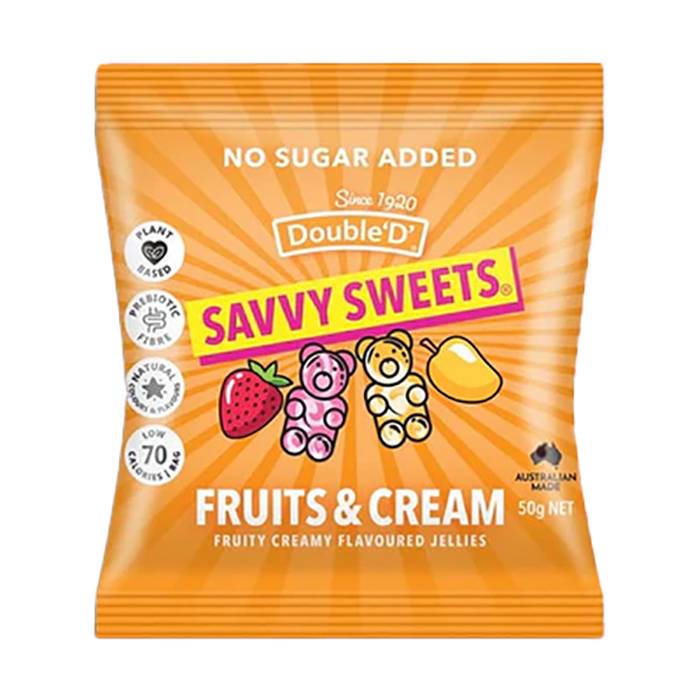 Savvy Sweets - Fruits Cream, 50g  Pack of 12