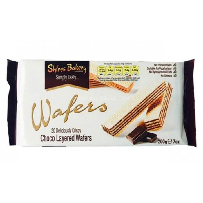Shire's Bakery - Choco Wafers, 200g  Pack of 12