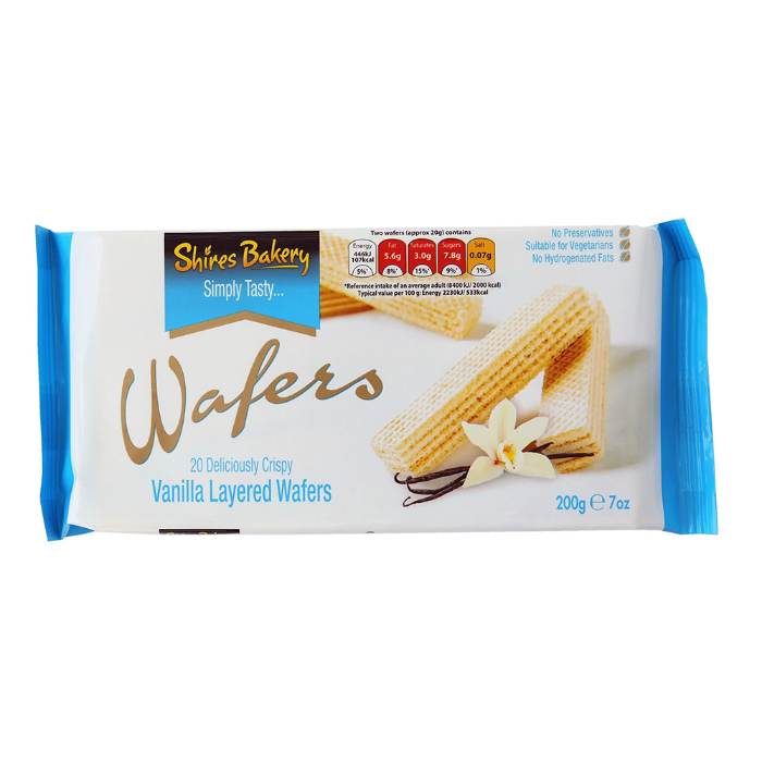 Shire's Bakery - Vanilla Wafers, 200g  Pack of 12