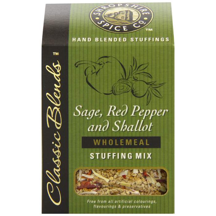 Shropshire Spice - Sage & Red Pepper & Shallot Stuffing, 150g  Pack of 6