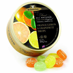 Simpkins - Orange Lemon & Grapefruit Drops, 200g | Pack of 6